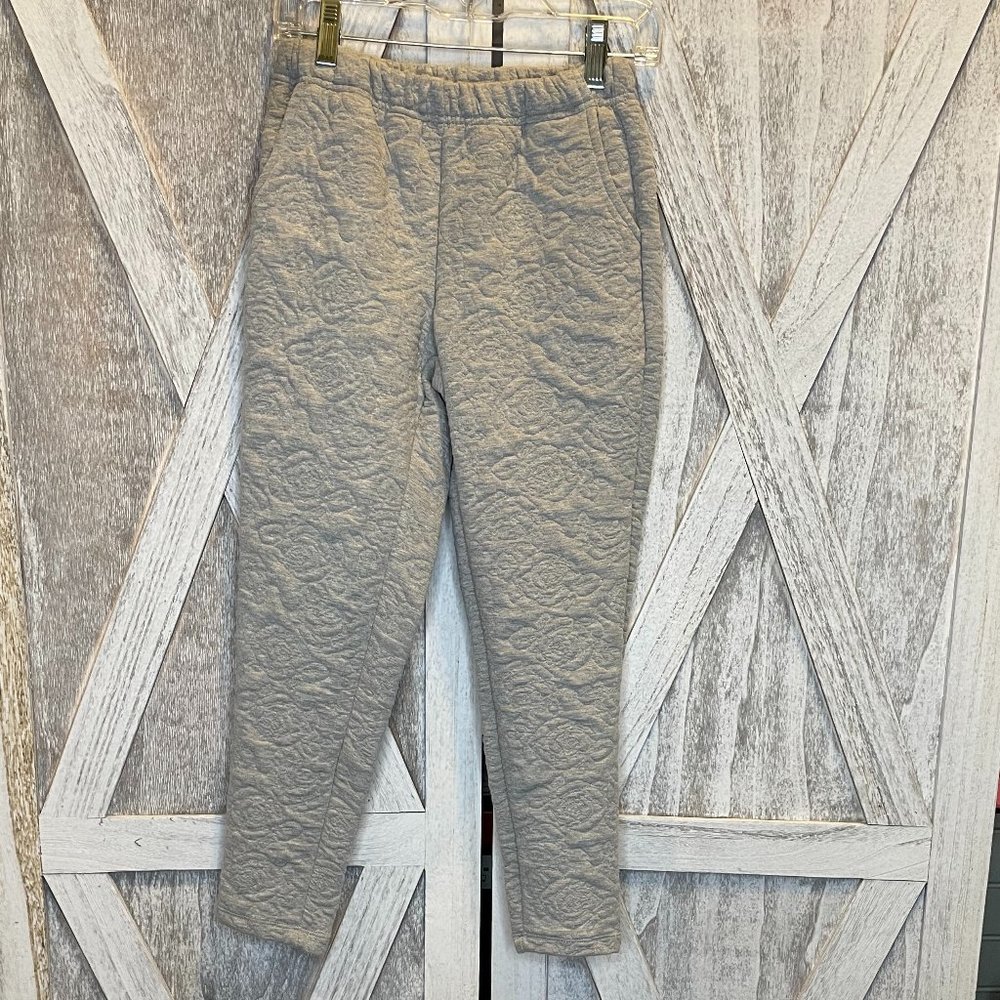 Toddler Floral Grey Quilted Joggers